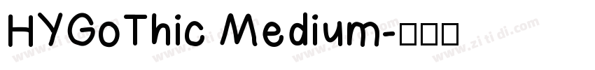 HYGoThic Medium字体转换